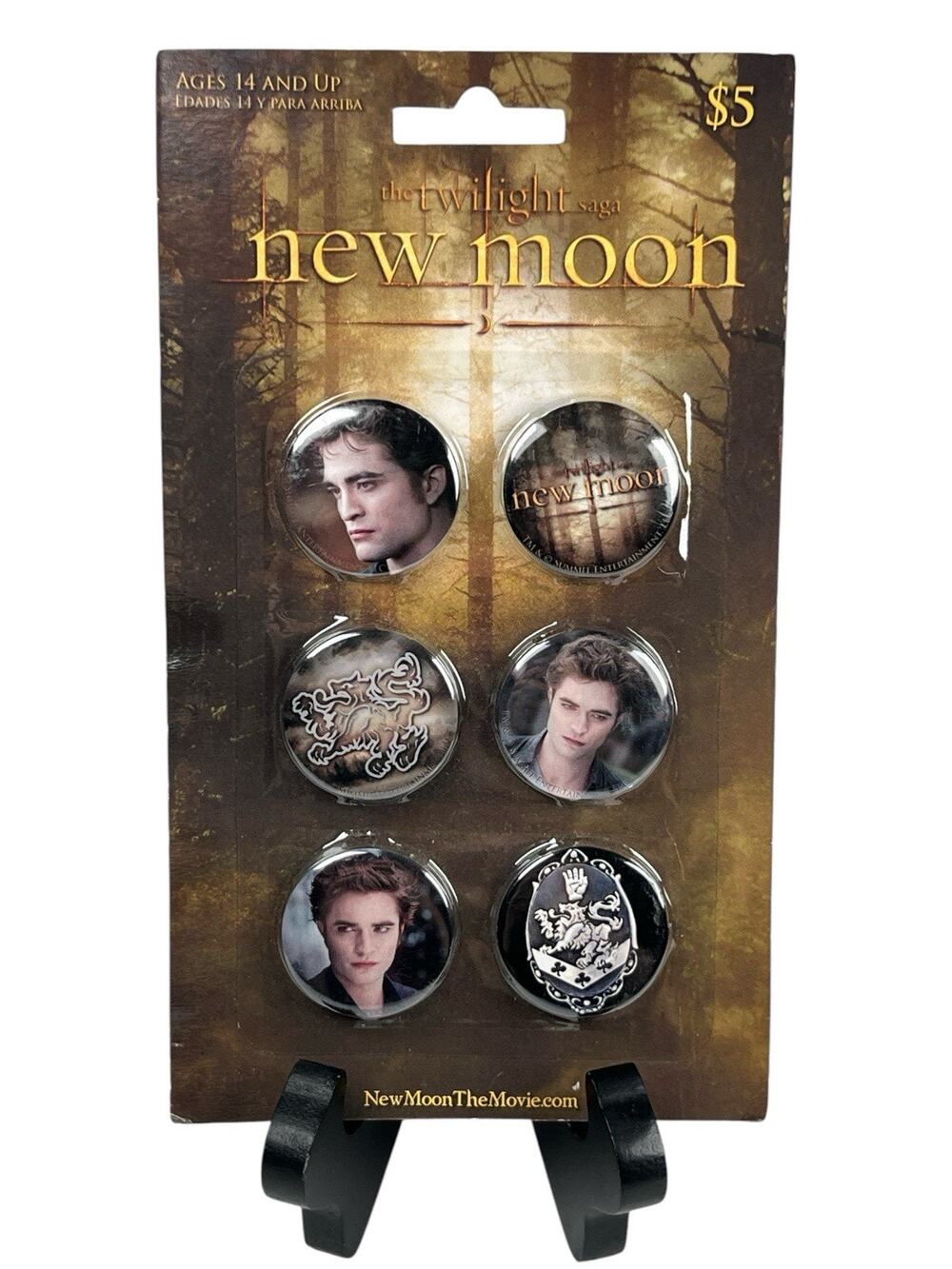 Twilight Saga New Moon 6‑Button Pin Set Sealed Collectible